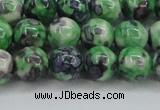 CRF352 15.5 inches 10mm round dyed rain flower stone beads wholesale