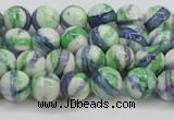 CRF387 15.5 inches 6mm round dyed rain flower stone beads wholesale