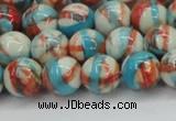 CRF401 15.5 inches 10mm round dyed rain flower stone beads wholesale