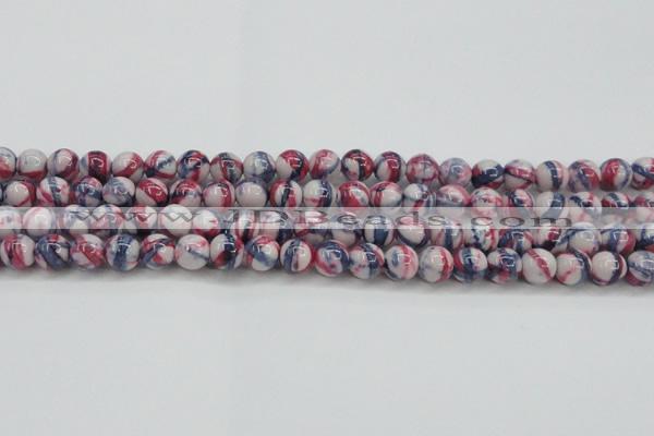 CRF407 15.5 inches 10mm round dyed rain flower stone beads wholesale