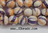 CRF412 15.5 inches 8mm round dyed rain flower stone beads wholesale