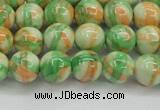 CRF418 15.5 inches 8mm round dyed rain flower stone beads wholesale