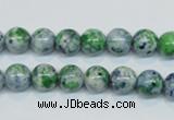 CRF44 15.5 inches 8mm round dyed rain flower stone beads wholesale