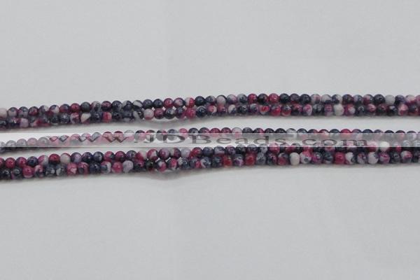 CRF447 15.5 inches 3mm round dyed rain flower stone beads wholesale