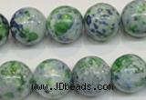 CRF48 15.5 inches 16mm round dyed rain flower stone beads wholesale