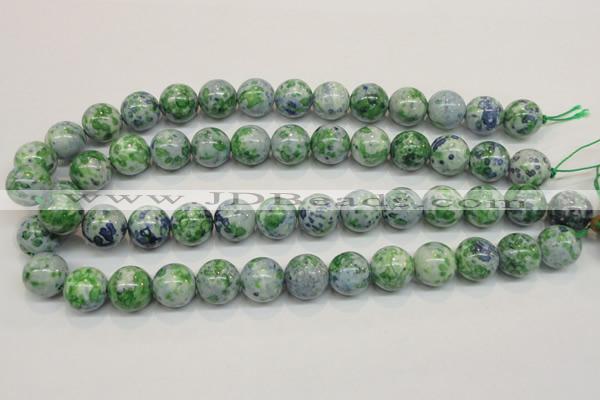 CRF48 15.5 inches 16mm round dyed rain flower stone beads wholesale