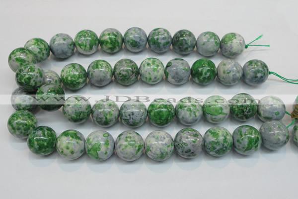 CRF49 15.5 inches 18mm round dyed rain flower stone beads wholesale