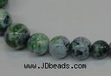 CRF51 15.5 inches multi sizes round dyed rain flower stone beads wholesale