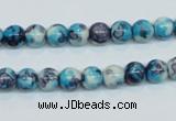 CRF56 15.5 inches 6mm round dyed rain flower stone beads wholesale