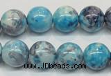 CRF60 15.5 inches 14mm round dyed rain flower stone beads wholesale