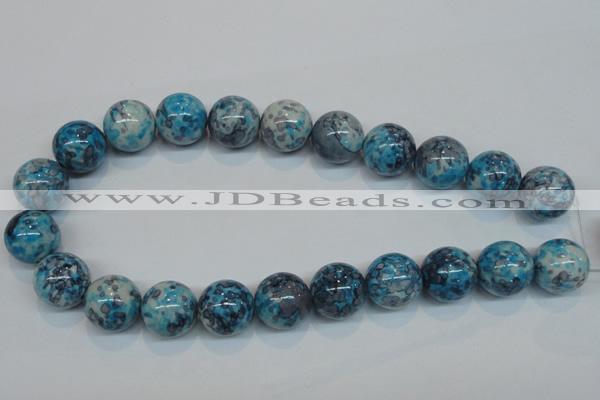 CRF62 15.5 inches 18mm round dyed rain flower stone beads wholesale