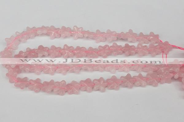 CRG25 15.5 inches 16*16mm star rose quartz gemstone beads wholesale