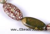 CRH03 different sizes natural rhyolite oval beads Wholesale