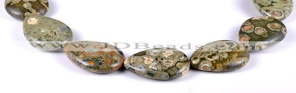 CRH04 flat teardrop natural rhyolite different sizes beads