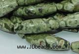 CRH106 15.5 inches 10*30mm rice rhyolite beads wholesale