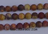 CRH510 15.5 inches 4mm round matte rhyolite gemstone beads