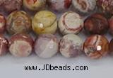 CRH520 15.5 inches 8mm faceted round rhyolite gemstone beads