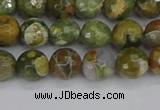 CRH527 15.5 inches 6mm faceted round rhyolite beads wholesale