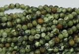 CRH54 15.5 inches 4mm faceted round rhyolite beads wholesale