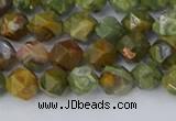 CRH541 15.5 inches 6mm faceted nuggets rhyolite beads wholesale