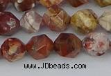 CRH548 15.5 inches 8mm faceted nuggets rhyolite gemstone beads