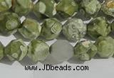 CRH554 15.5 inches 8mm faceted nuggets matte rhyolite gemstone beads