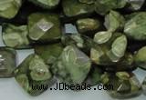 CRH73 15.5 inches 12*12mm faceted rhombic rhyolite beads wholesale