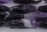 CRI05 15.5 inches 10*30mm faceted rice dogtooth amethyst beads