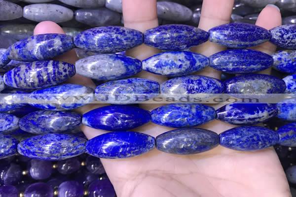 CRI101 15.5 inches 12*30mm rice lapis lazuli gemstone beads