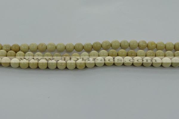 CRI202 15.5 inches 8mm round riverstone beads wholesale