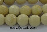 CRI214 15.5 inches 12mm faceted round riverstone beads wholesale