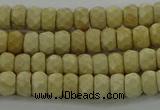 CRI220 15.5 inches 4*6mm faceted rondelle riverstone beads