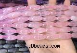 CRI300 15.5 inches 10*25mm rice rose quartz gemstone beads