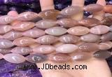 CRI304 15.5 inches 10*25mm rice moonstone beads wholesale