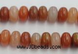 CRJ204 15 inches 7*12mm rondelle natural red jade beads