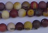 CRO1002 15.5 inches 8mm round matte mookaite gemstone beads