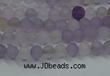 CRO1010 15.5 inches 4mm round matte amethyst gemstone beads