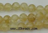 CRO1021 15.5 inches 6mm round yellow watermelon quartz beads