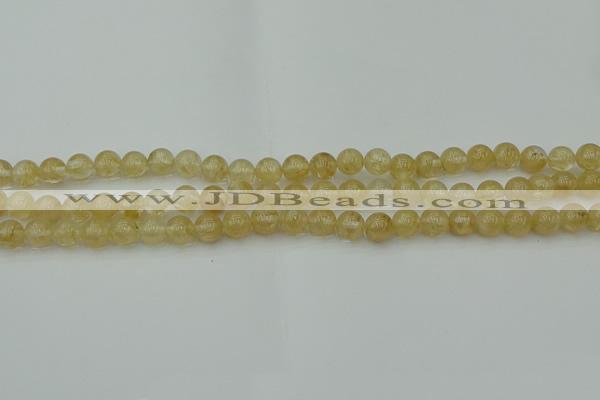 CRO1021 15.5 inches 6mm round yellow watermelon quartz beads