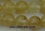 CRO1025 15.5 inches 14mm round yellow watermelon quartz beads