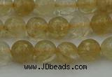 CRO1031 15.5 inches 6mm faceted round yellow watermelon quartz beads