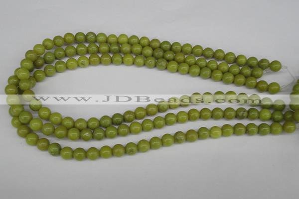 CRO108 15.5 inches 8mm round lemon jade beads wholesale