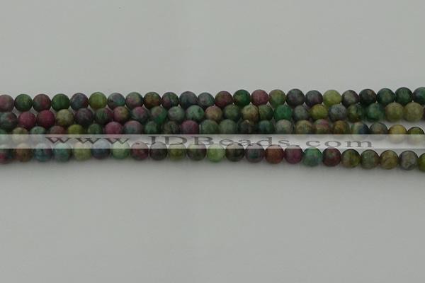 CRO1110 15.5 inches 4mm round ruby apatrite beads wholesale