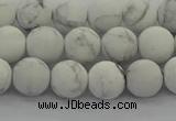 CRO1142 15.5 inches 8mm round matte white howlite beads