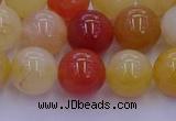 CRO1164 15.5 inches 12mm round golden silk jade beads wholesale