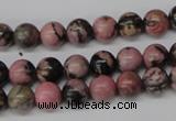 CRO121 15.5 inches 8mm round rhodonite gemstone beads wholesale