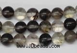 CRO160 15.5 inches 8mm round watermelon black beads wholesale