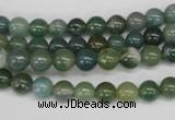 CRO22 15.5 inches 6mm round moss agate gemstone beads wholesale