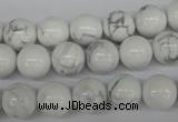 CRO227 15.5 inches 10mm round white howlite turquoise beads wholesale