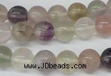 CRO309 15.5 inches 12mm round rainbow fluorite beads wholesale